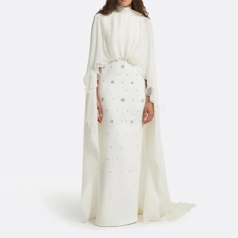 Maßgeschneiderte Meerjungfrau-Abendkleider فسات Vara Nadusa Frances Vajdos de Fiesta Elegantes, langes, sexy Abendkleid mit Kristallen