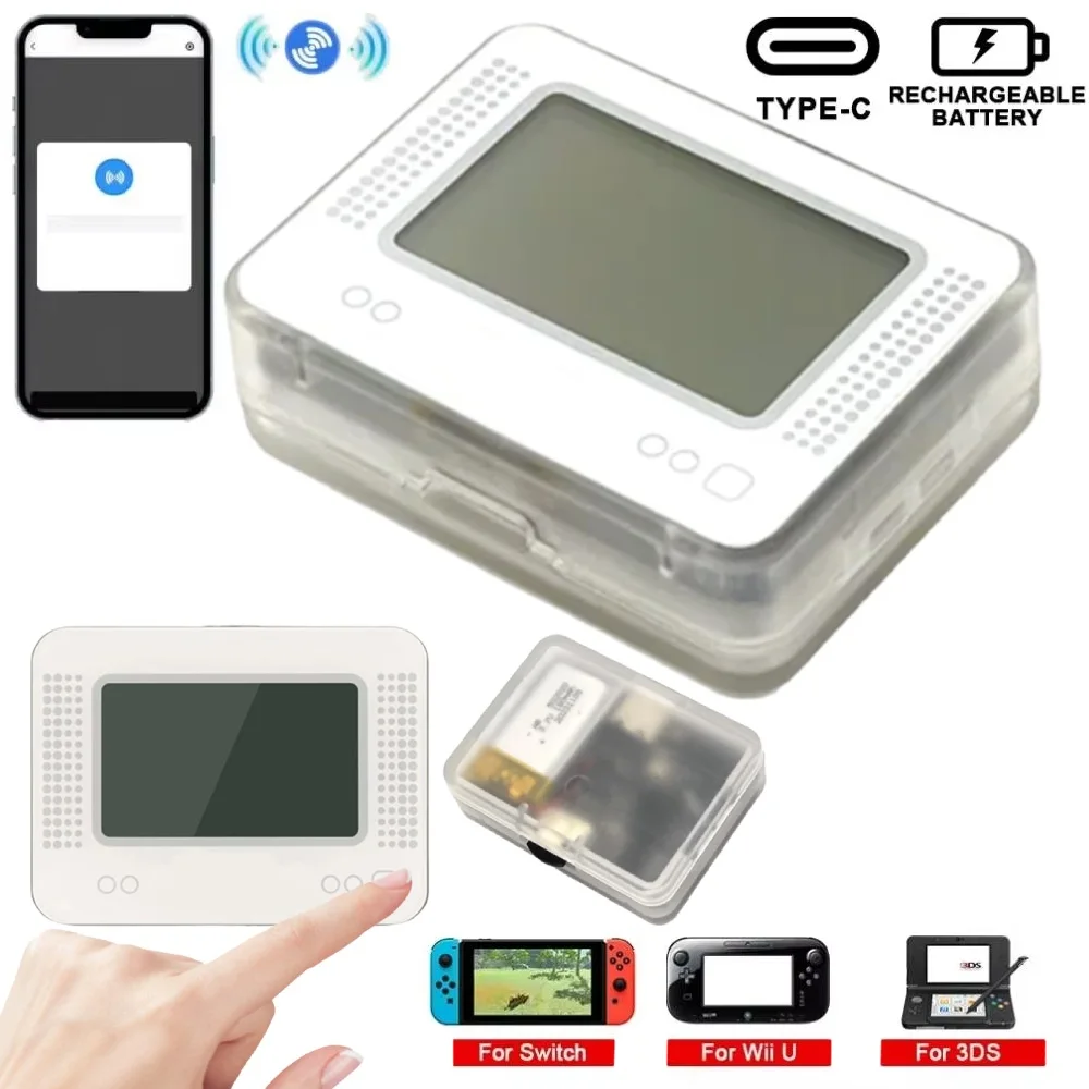 For Allmiibo Chargeable Intelligent Simulator Emulator Bluetooth-Compatible Universal Writer for Switch/Wiiu Gaming Accessories