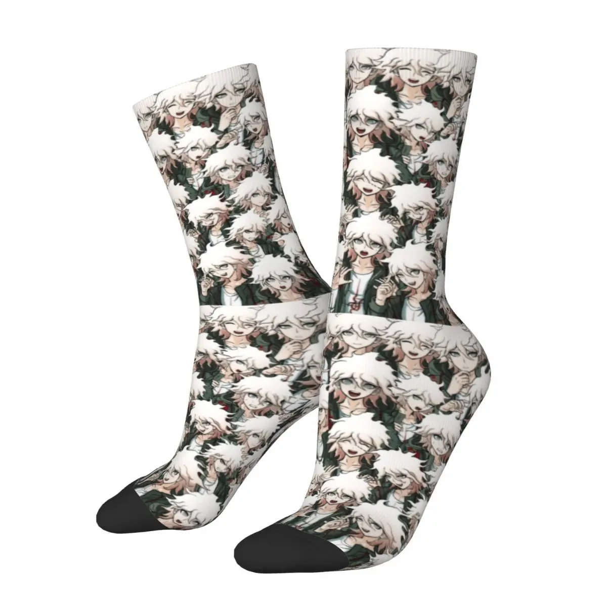 Chaussettes graphiques Happy Funny pour hommes et femmes, chaussettes Nagito Komaeda, t-shirt de manucure vocale classique, chaussettes Phrqymhwtrv, anronpa recruté, manga, anime