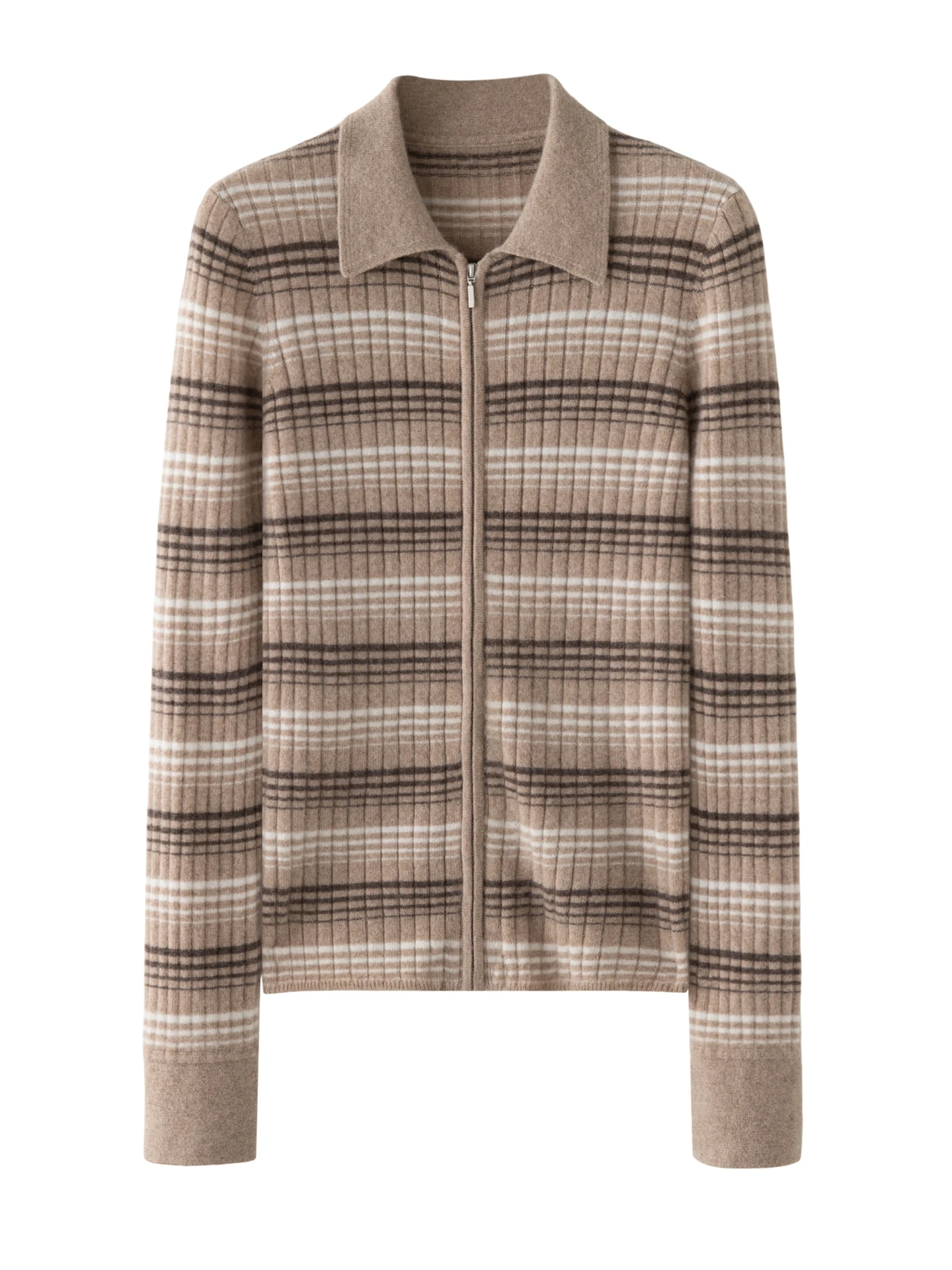 

Light Luxury Autumn Winter Woman Sweater Female 100% Cashmere Knitwear Striped Slim Cardigan Ladies Long Sleeve Clothing Tops