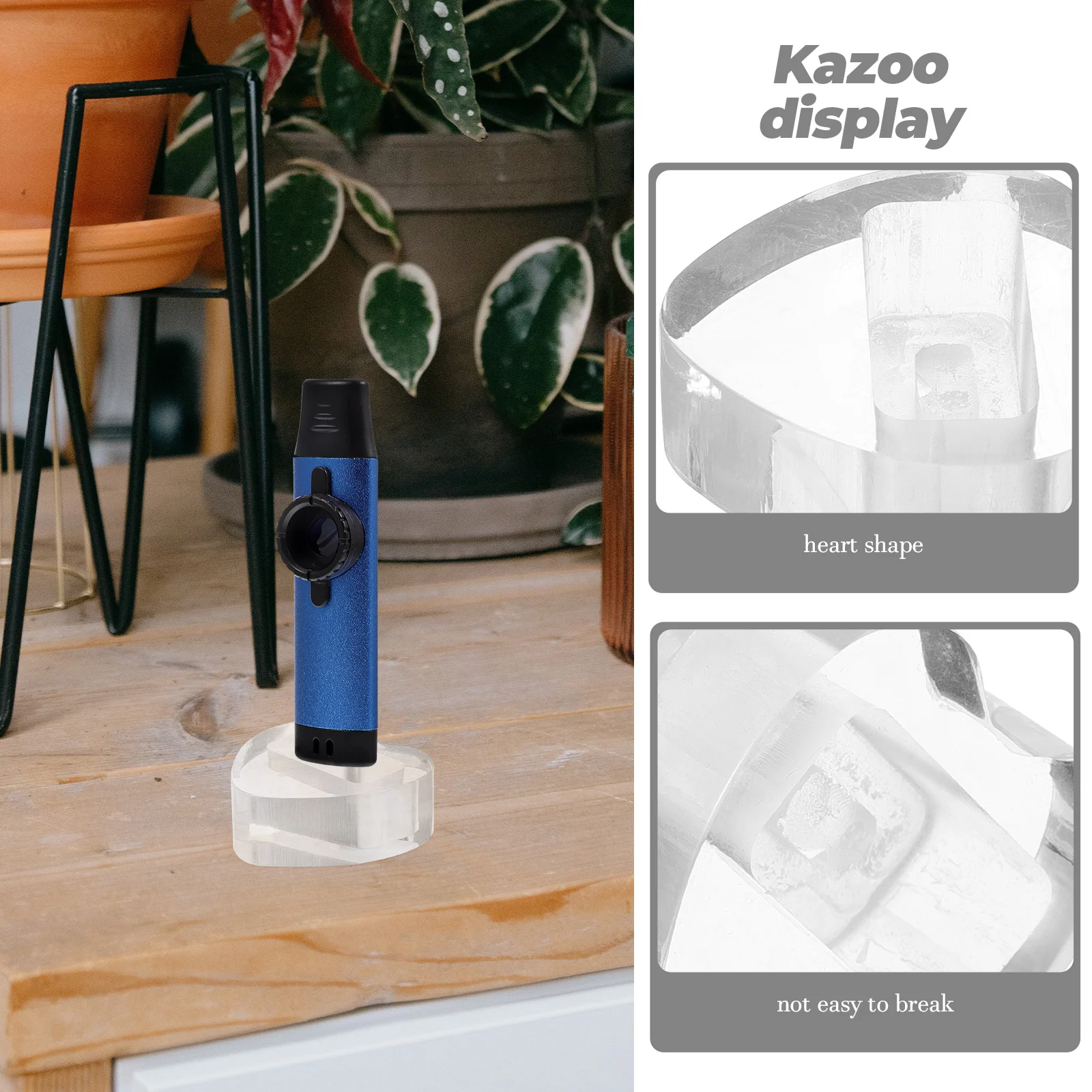 

Kazoo Stand Shaped Heart Party Display Small Keyboard Stand​ Counter Rack Decorative