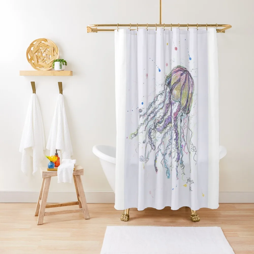 

Jellyfish. Shower Curtain Washable Waterproof Fabric Shower Anime Shower Luxury Bathroom Anime Bathroom Curtain
