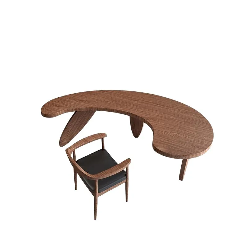 

Desk light luxury modern bedroom simple arc desktop computer boss table special-shaped desk