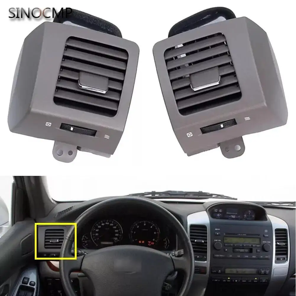 

2Pcs Car Air Conditioning Exhaust Vent Heat AC Dash Ventilation Outlet For Toyota Land-Cruiser For Prado 120 GX470 2003-2009