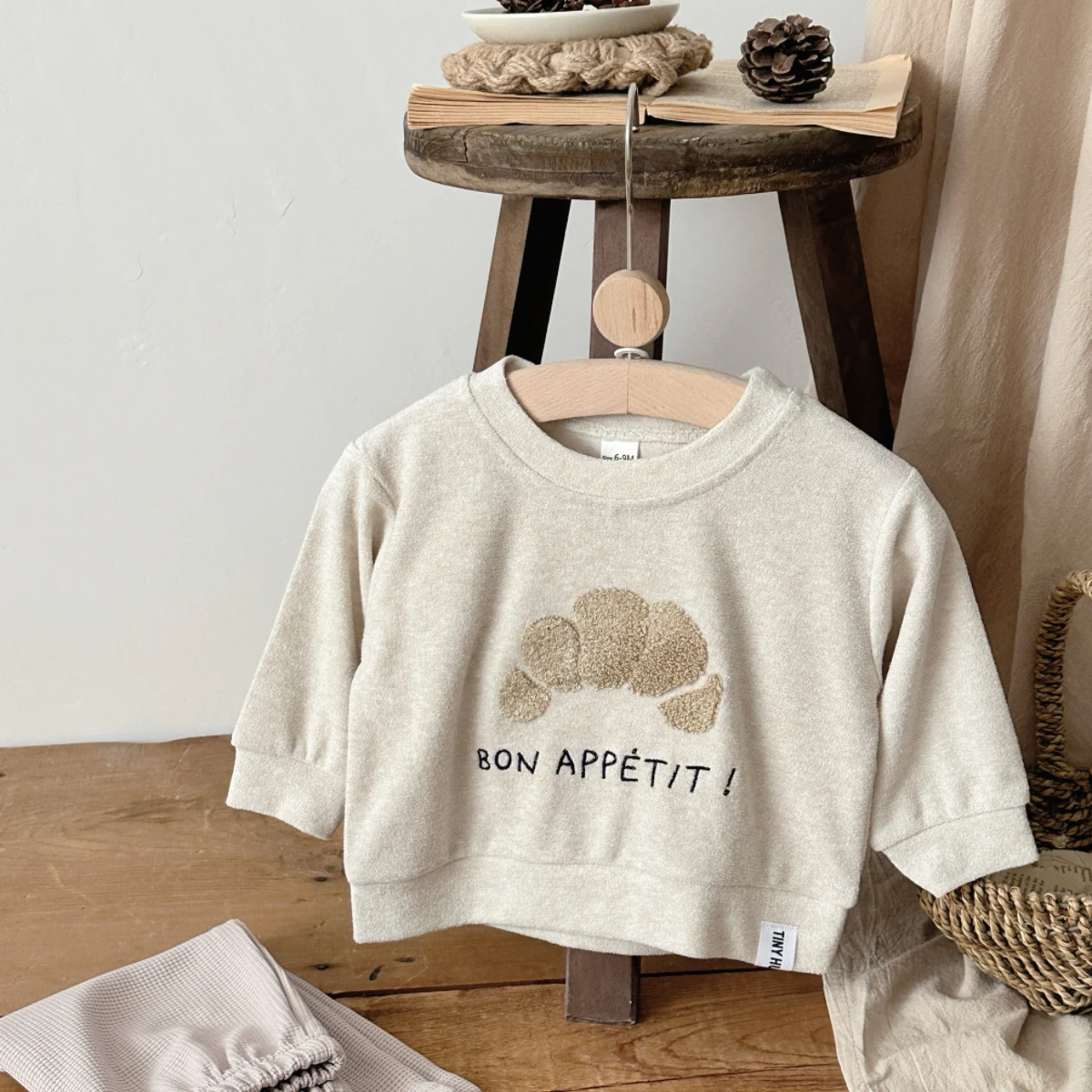 2Pcs/set Autumn New Baby Clothing Infant Clothes Sets Cow Horn Bun Towel Embroidery Top+Pants Set Newborn Baby Girls Boys Outfit 4