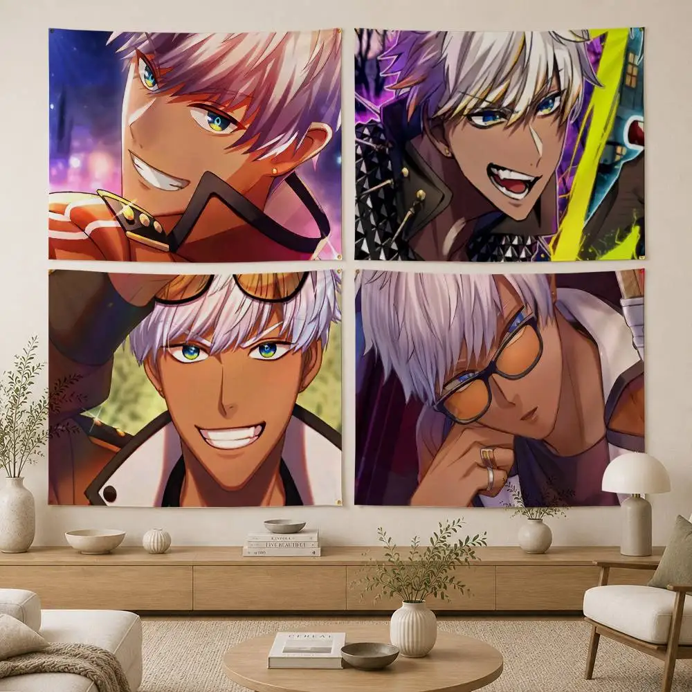 CUTE Game O-Obey Me  Mammon Flag Digital Printing Banner for Garage Wall Out Door Decoration