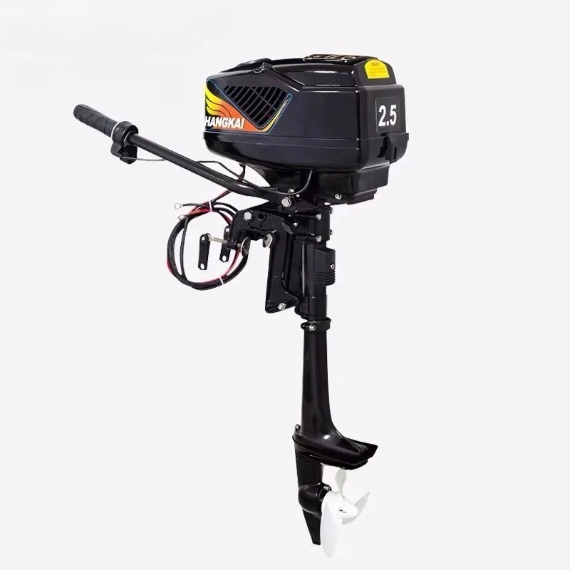 24V 2.5hp Brushless Electric Outboard Boat 800W Manual Tilt Control Handle Boat Engine with Motor Full Digital Battery Indicator