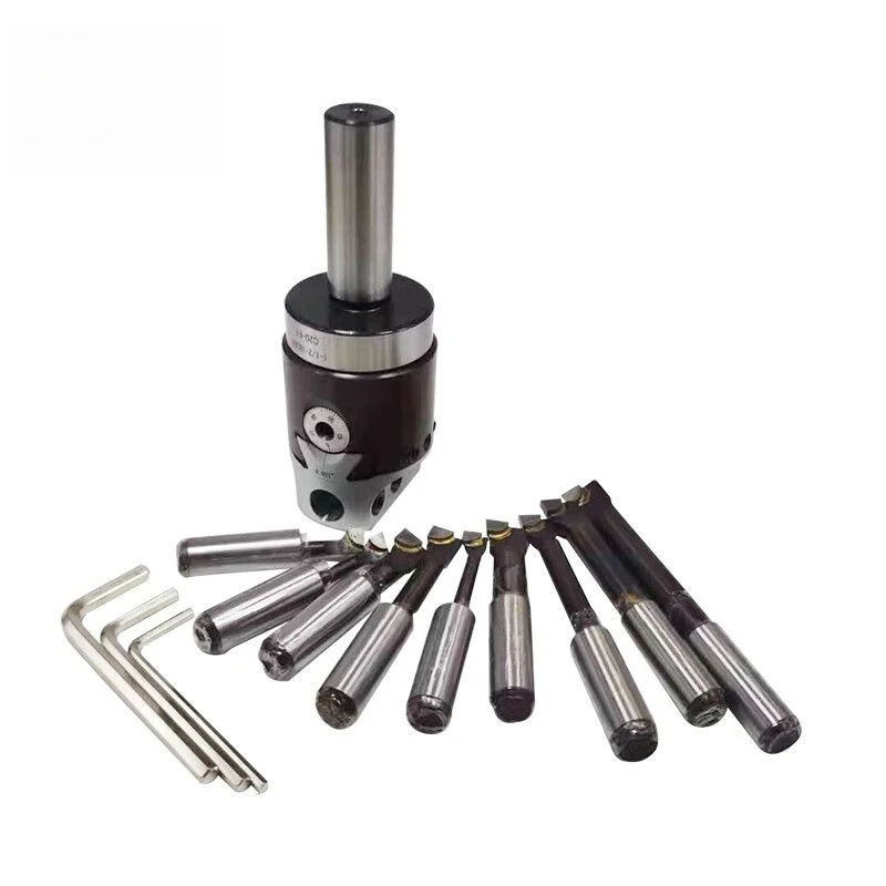 Milling Machine F1-2 Inch-9PCS Boring Machine Interchangeable Boring Machine Clamp Tool Bar Set Tool Holder Carbide