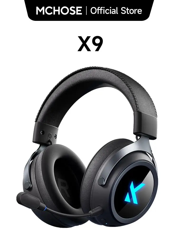 MCHOSE X9 casque de jeu sans fil 7.1 son Surround suppression du bruit micro faible 15ms latence FPS jeux e-sports casque