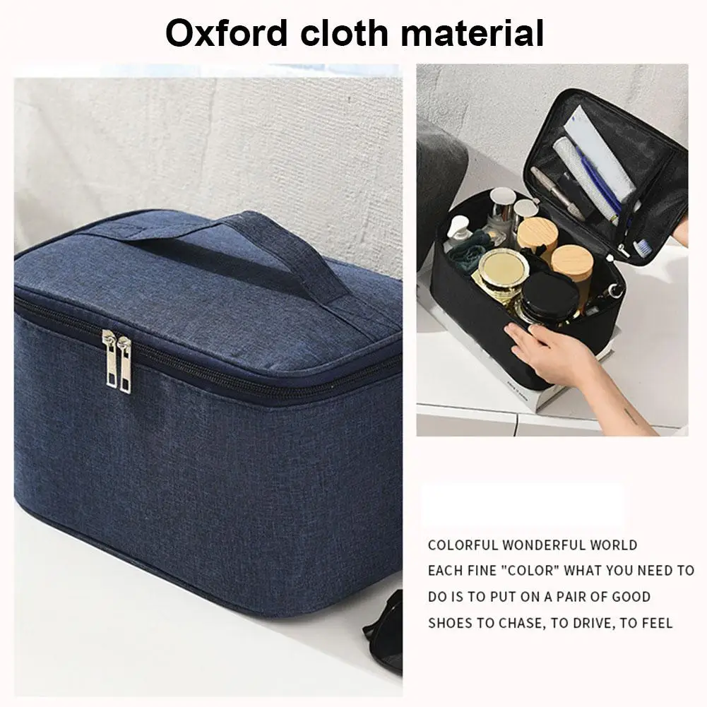 

Large Capacity Travel Toiletry Bag Oxford Cloth Business Trip Bag For Makeup Bath Portable Handbag Waterproof Storage Bag C0Y6