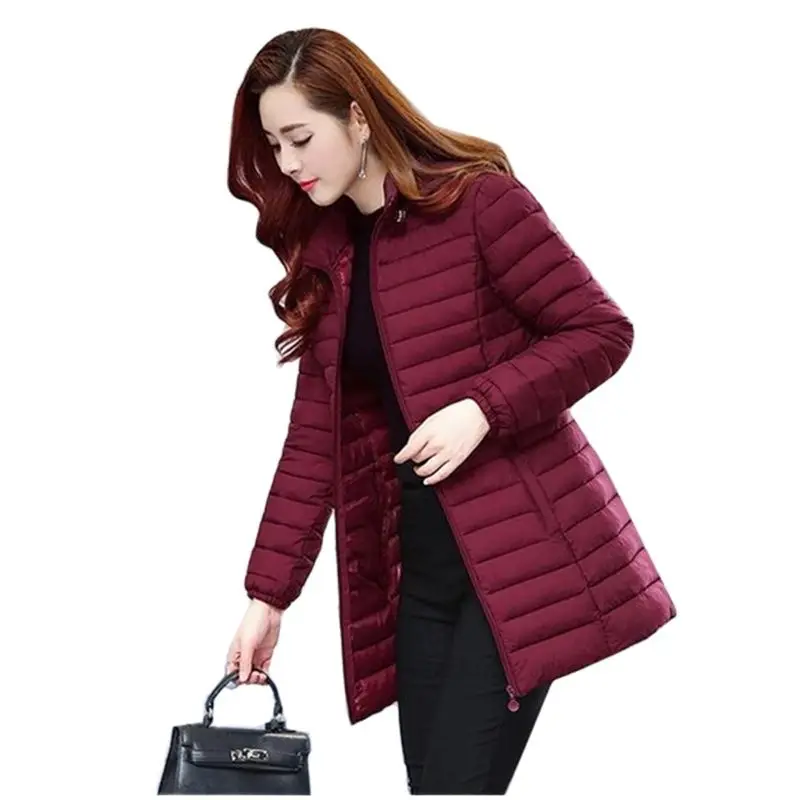 Winter Women Jacket Detachable Hooded Coat 2025 New Korean Thick Cotton Down Long Coat Women Slim Warm Female Outwear Tops WJ709