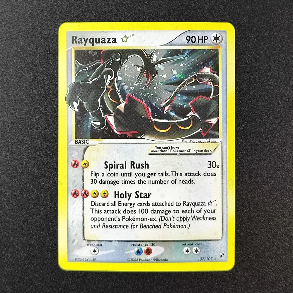 Карта покемонов «Золотая звезда» Пикачу 104/110 Mewtwo 103/110 Rayquaza 107/107 Torchic Latias Ex Holon Tcg Collection Игровая карта