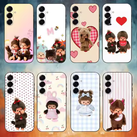 Cute M-monchhichis-s Phone Case For Samsung GalaxyA13,21s,22,31,32,52,53,71,72,73,Soft Black Cover