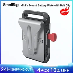 SmallRig Mini V Mount Battery Plate, V-Lock Mount Battery Plate with Belt Clip for Camera Power Supply - 2990