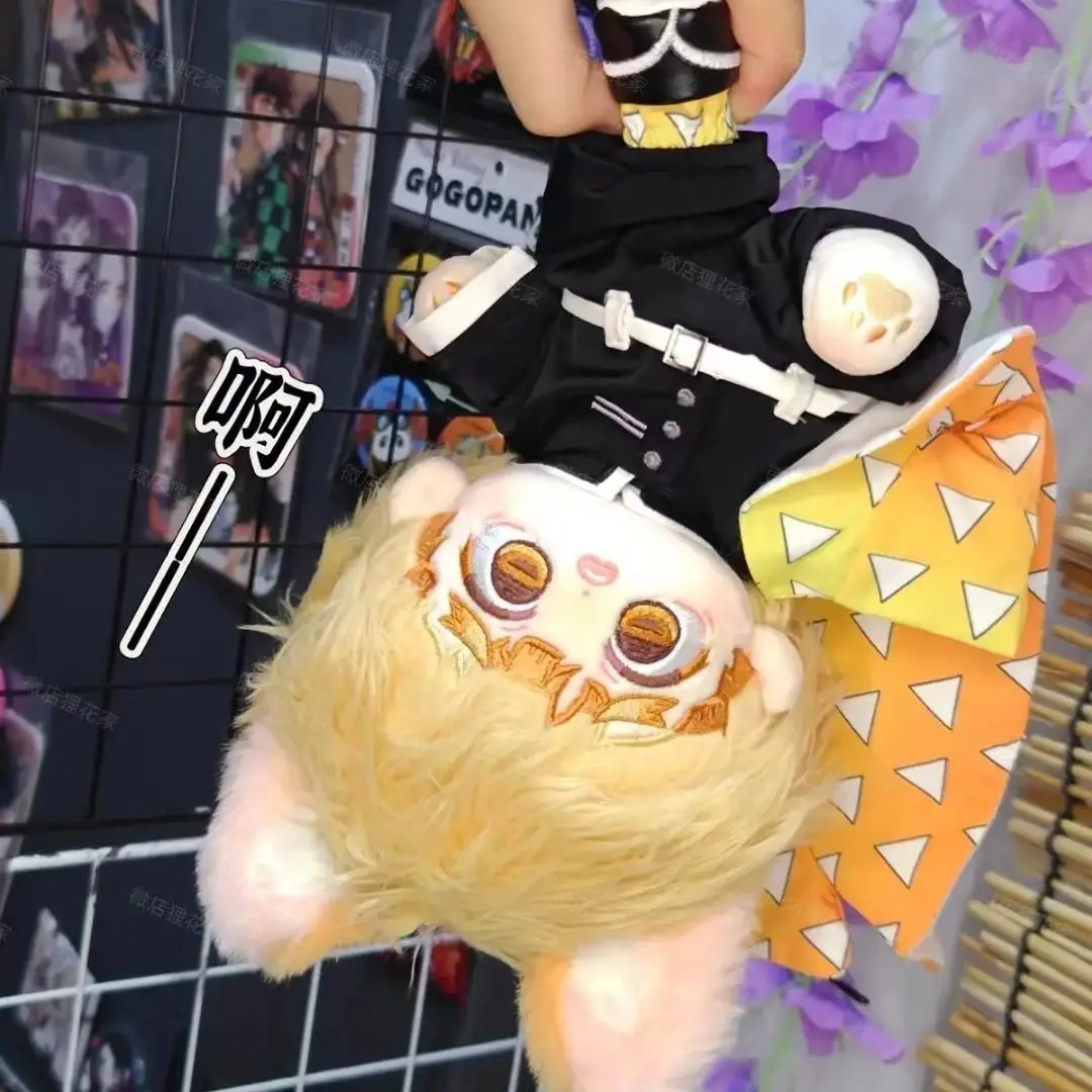 

Stuffed 20cm Game Anime Demon Slayer Agatsuma Zenitsu Body Plush Doll Toy Soft Dress Up Cotton Adult Kid Gift
