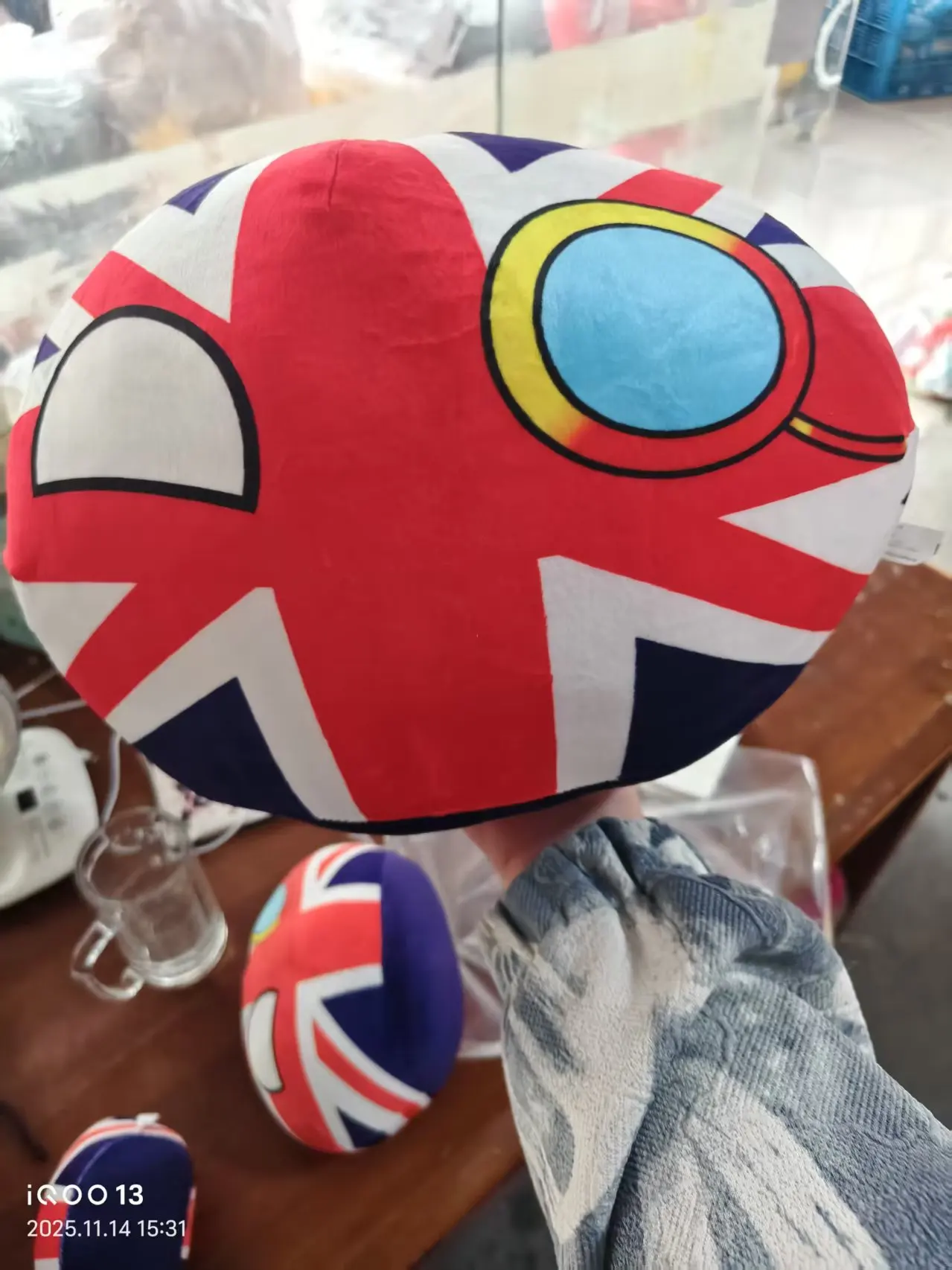 Bola de Polonia, almohada de bola británica, mercancía de Anime, muñeca Cos, juguete de peluche, colgante, bola nacional