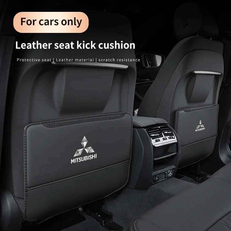 

Car Seat Back Protection Anti-Kick Pad Rear Seat Storage Bag For Mitsubishi Outlander Pajero Lancer EX Evolution X Ralliart Asx