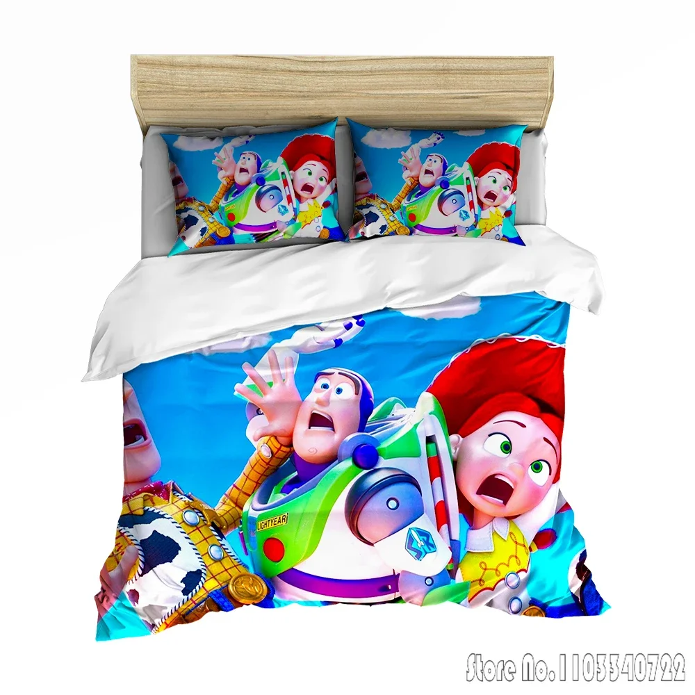 Disney Toy Story Sheriff Woody Buzz Lightyear Duvet Cover Set HD Comforter Cover for Kids Bedding Sets Bedclothes Bedroom Decor