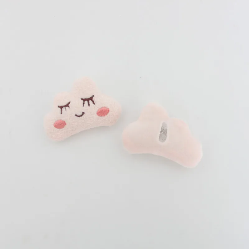 8pcs/lot  cute  cartoon dolls hair clip accessories, plush fabric dog appliques for shoes clothing accessories