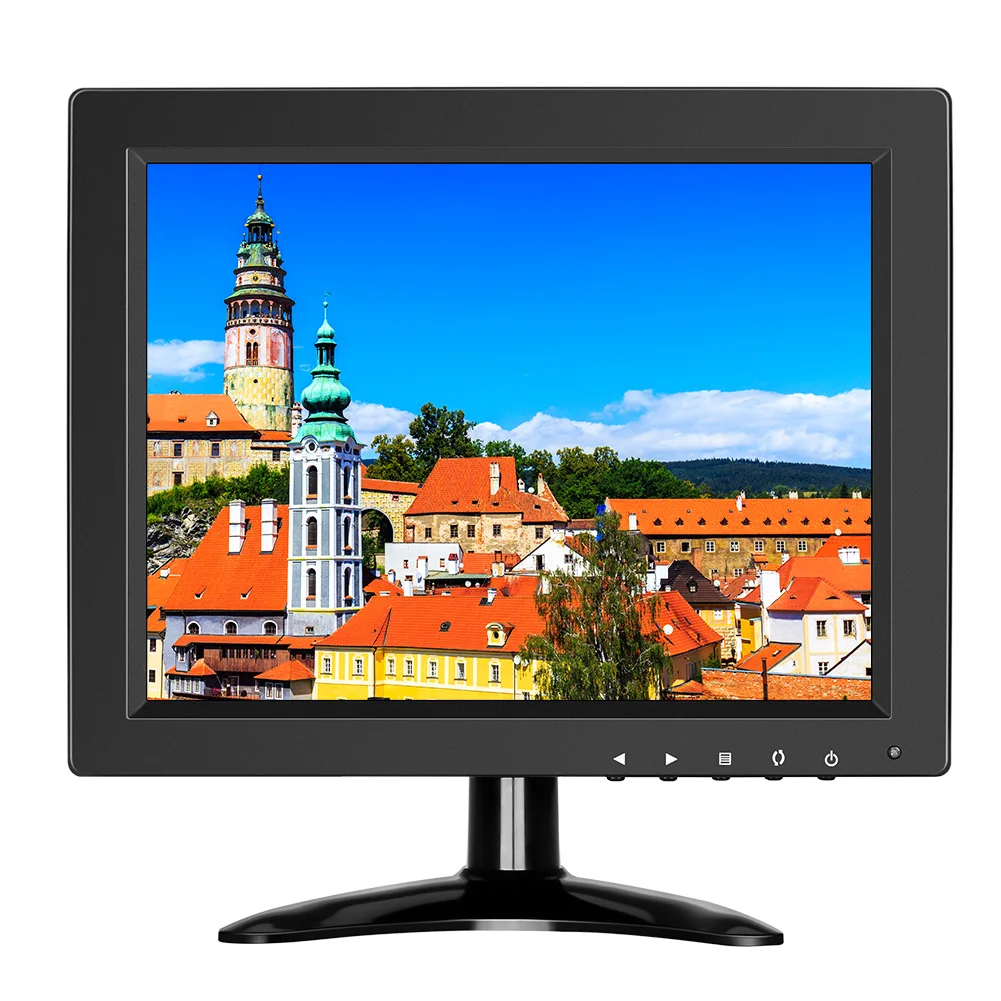 Eyoyo EM10O 10 inch beveiliging CCTV kleine monitor HD 1024x768 4:3 IPS-scherm met luidsprekers BNC / HDMI / VGA / AV-ingang voor pc-gaming - afbeelding 2