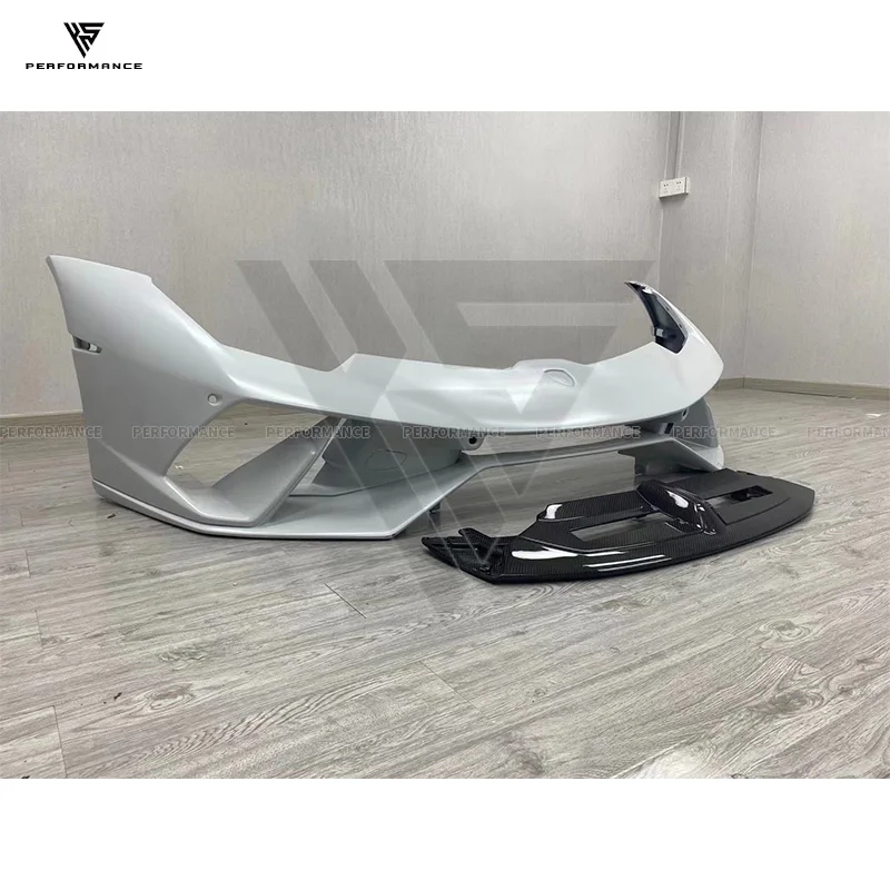 Performante Style Autoclave Front Bumper With Dry Carbon Lower Front Lip For Lambo Huracan LP580 LP610 2014-2018 Carbon Bumper