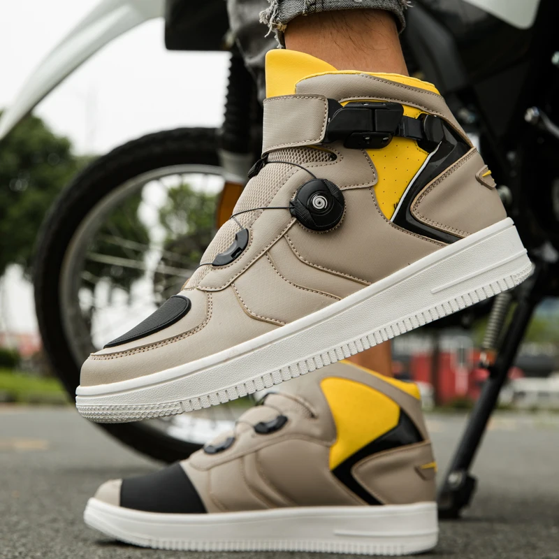 

Motorcycle protective boots unisex high top anti slip breathable fashion four seasons off-road equipment racing cycling boots