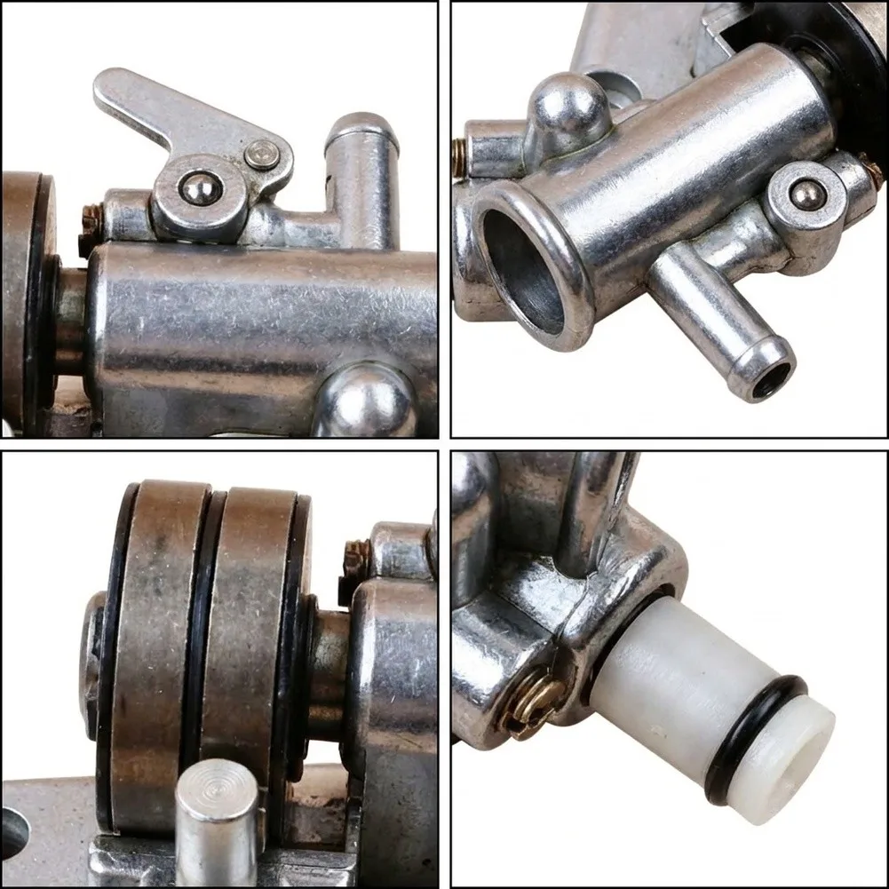 for Power Tool Part Bar Chain Lubricator Silver Oil Pump Assembly Metal Construction Silver Finish High Stress Resistant