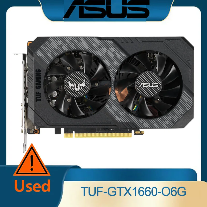 بطاقة رسومات Asus GTX1660 6GB TUF Gaming OC TUF-GTX1660-O6G GDDR5 PCI-E