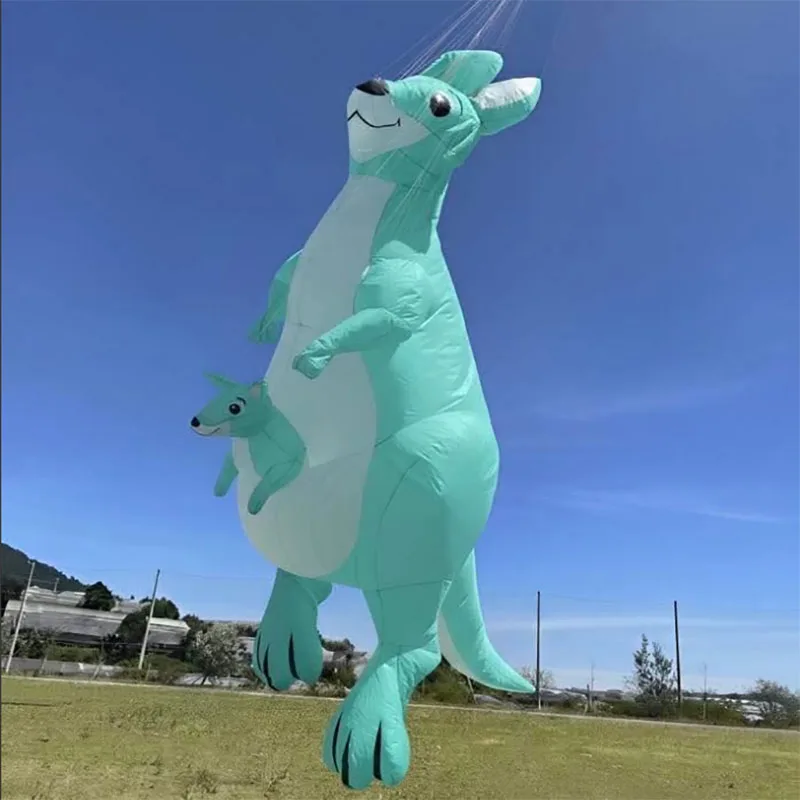Large 6m Kangaroo Kite Soft Inflatable Animal Show Kite Line Laundry Multi Color