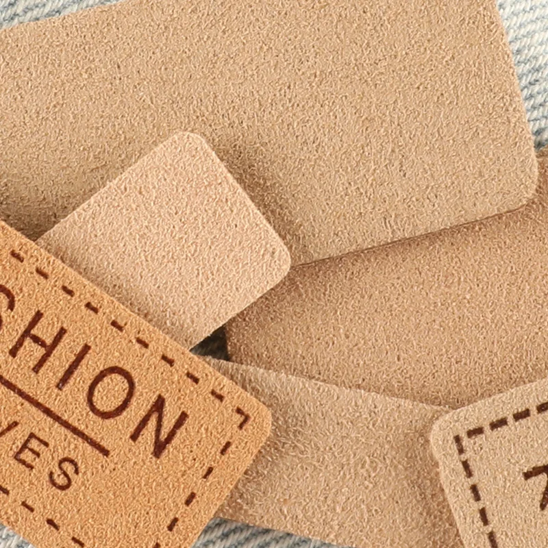 5Pcs Printed Cloth Label Trademark Clothing Accessories DIY Patch Shoes Hat Bags Accessories English Letter Leather Label Cloth