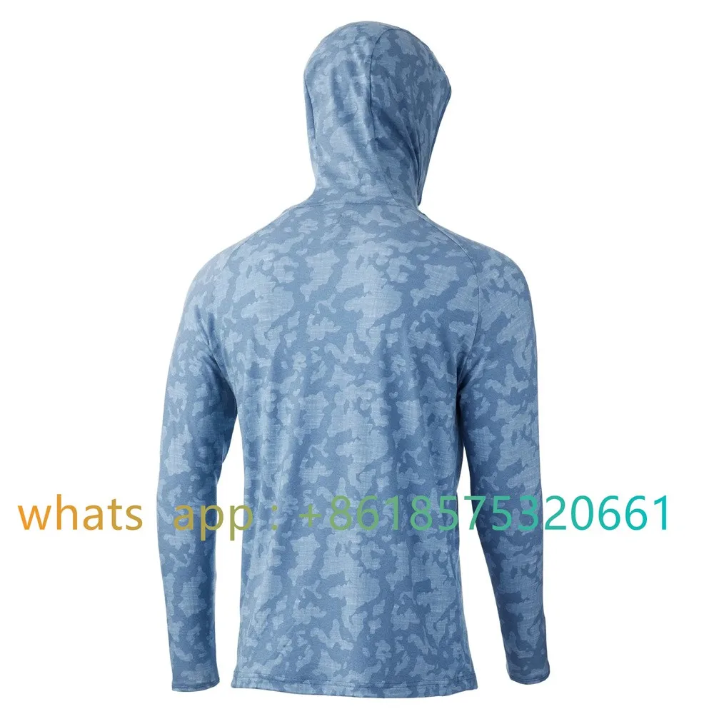 

Long Sleeve Fishing Hoodie Shirt Men Outdoor Uv Clothing Hooded Coat Sunscreen Breathable Anti Mosquito Quick Dry Thin Fishing