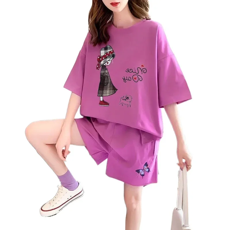 

Sleepwear Lovely Home Suits Pyjama Short Sleeve Pajamas Set Women Pijamas Comfortable Girl Spring And Summer