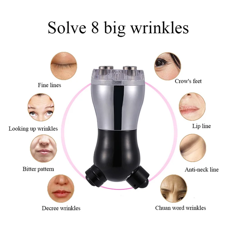 EAS-Mesoterapi Elektroporasi Wajah RF Frekuensi Radio LED Foton Pengangkat Wajah Pemijat Kerut Pengencang Steker UE