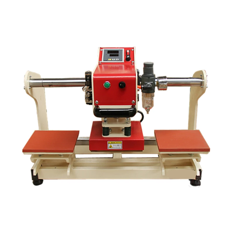 Double-Station Pneumatic Automatic Continuous Working Machine T-shirt Logo Printing Timing