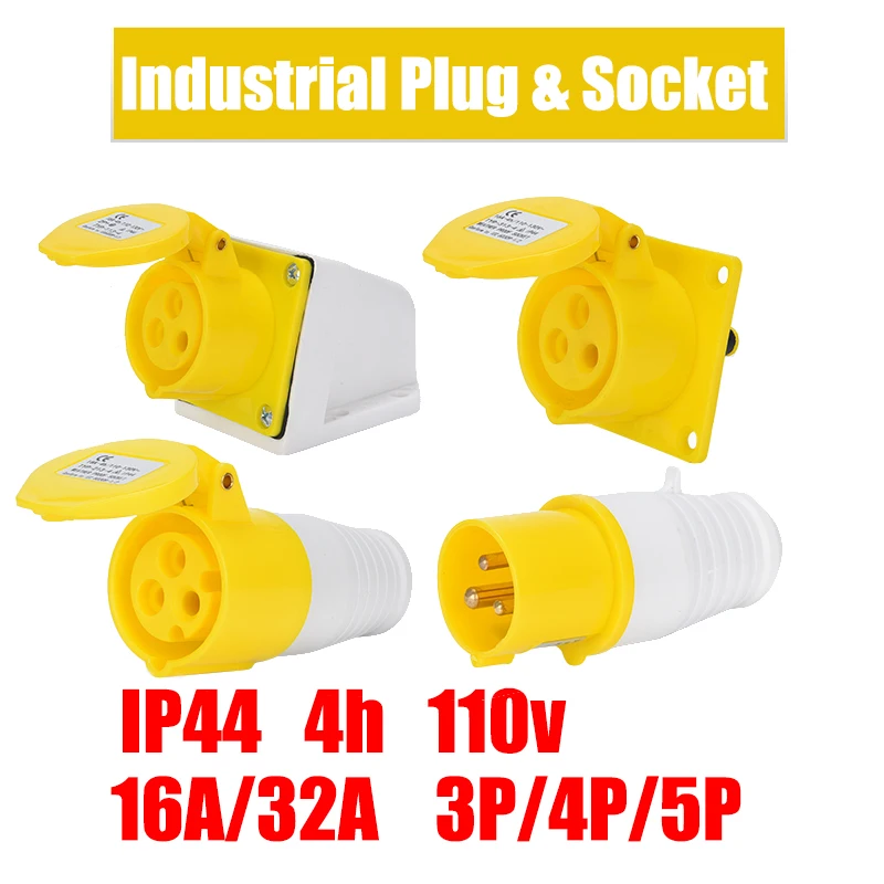IP44 4H 110V Eu Yel… - image