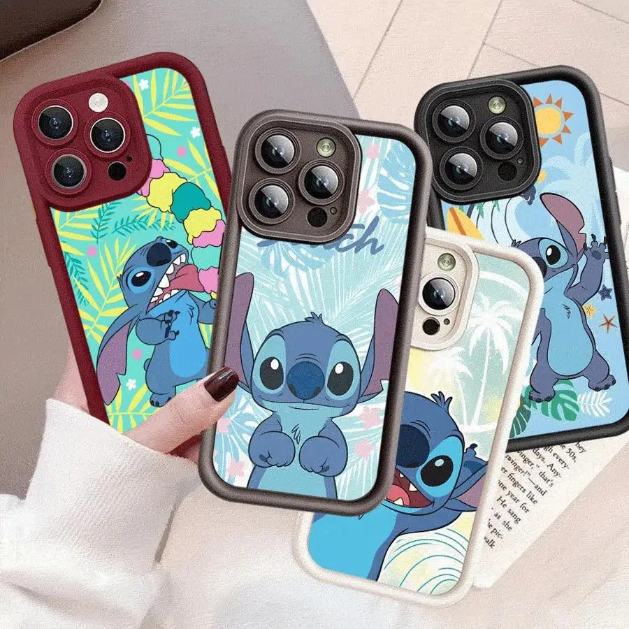 Disney Stitch Phone Case for iPhone 16 13 Mini SE 15ProMax 14 Plus 12 Pro 11 Pro 8 7 XR XS Max Soft Silicon Cover