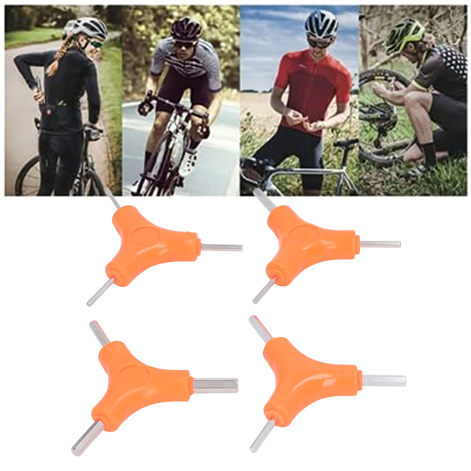 4Pcs Y Wrench Bike Tool 3 Way Hex Y Type Bicycle Portable Practical Cycling Maintenance Tool