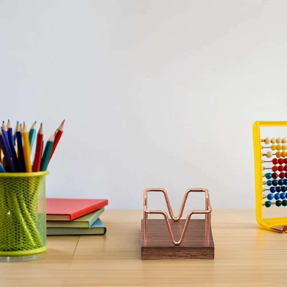 

Storage Rack Memo Holder for Desk Vertical Desktop Notepad Stand Student
