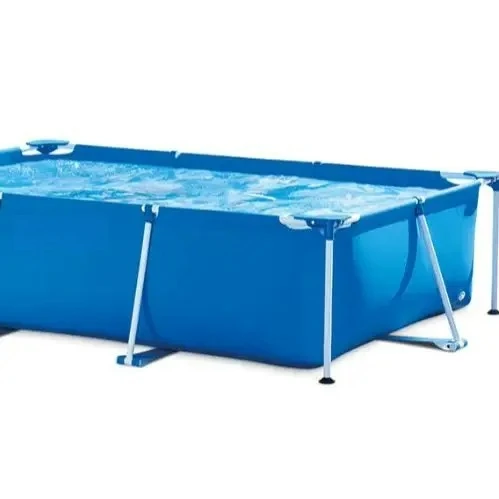 Rectangle Blue Family Fun Frame Above Ground Steel Swimming Pool 220*150*60CM