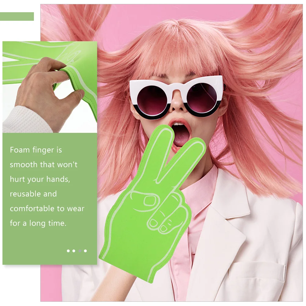 

6pcs Fingers Party Pointer Football Noise Makers Finger Props For Concerts Events Team Sports Foam Hand Foam Finger