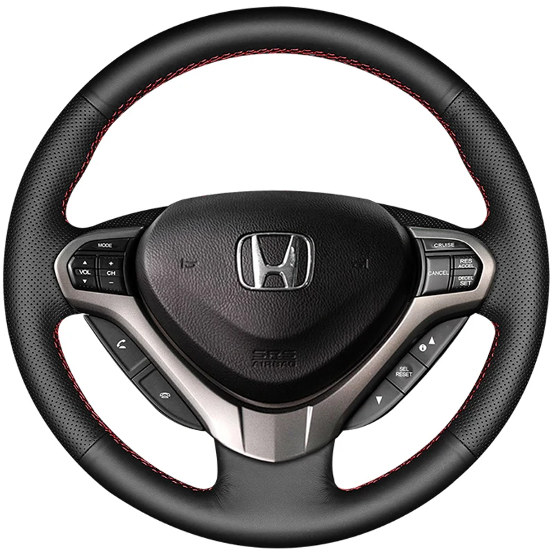 

hand stitched genuine leather car steering wheel cover For Honda Spirior OId Accord Car Accessories