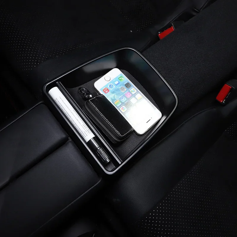 

Suetlcoity для Toyota 86 Subaru BRZ 2022-2025 ABS, черный автомобильный подлокотник, задний ящик для хранения, лоток для хранения, внутренние автомобильные аксессуары