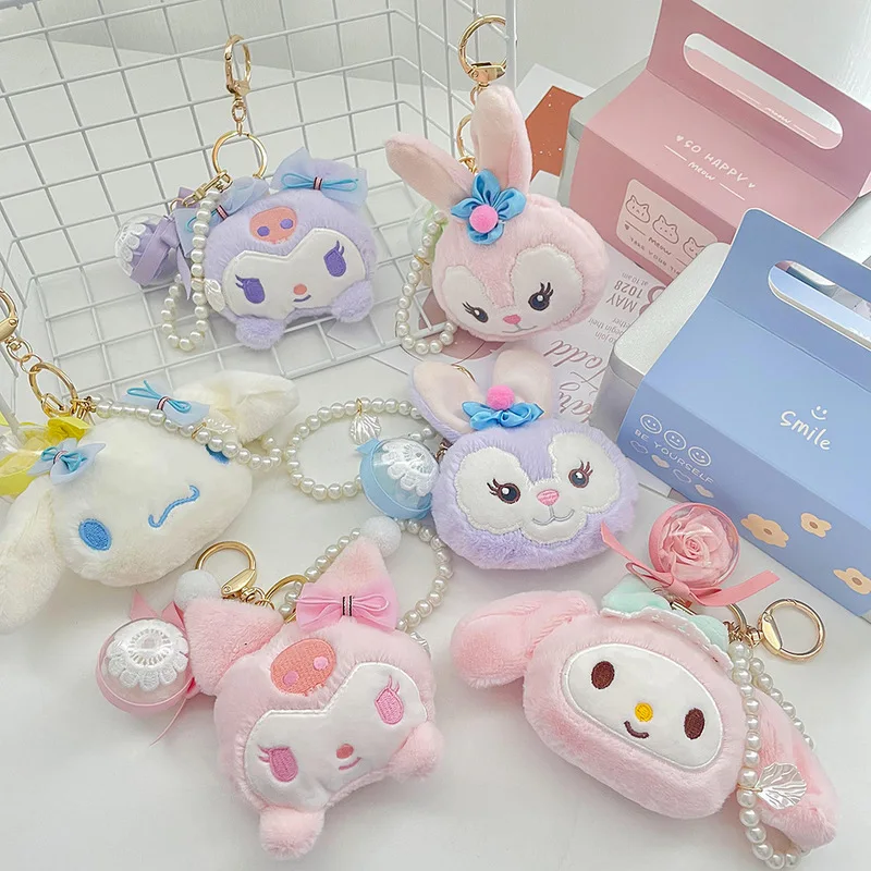 

Anime Sanrio Kuromi Perpetual Flower Pendant With Tin Can Portable Gift Box Backpack Pendant Children Birthday Gifts Plush Toy