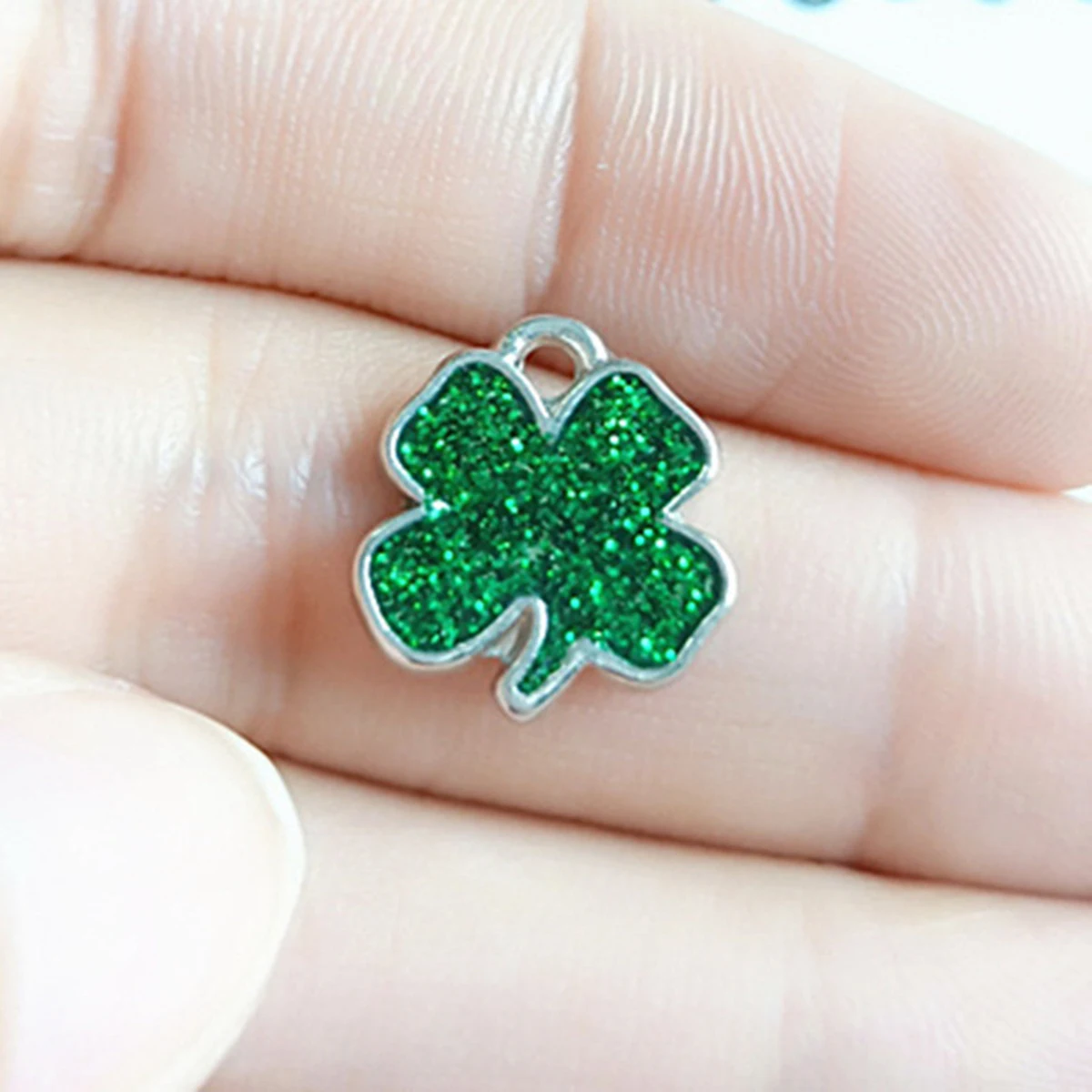 

20pcs Four Leaf Pendant Alloy Charms for DIY Jewelry Making Bracelets Keychains Accessories Craft Supplies