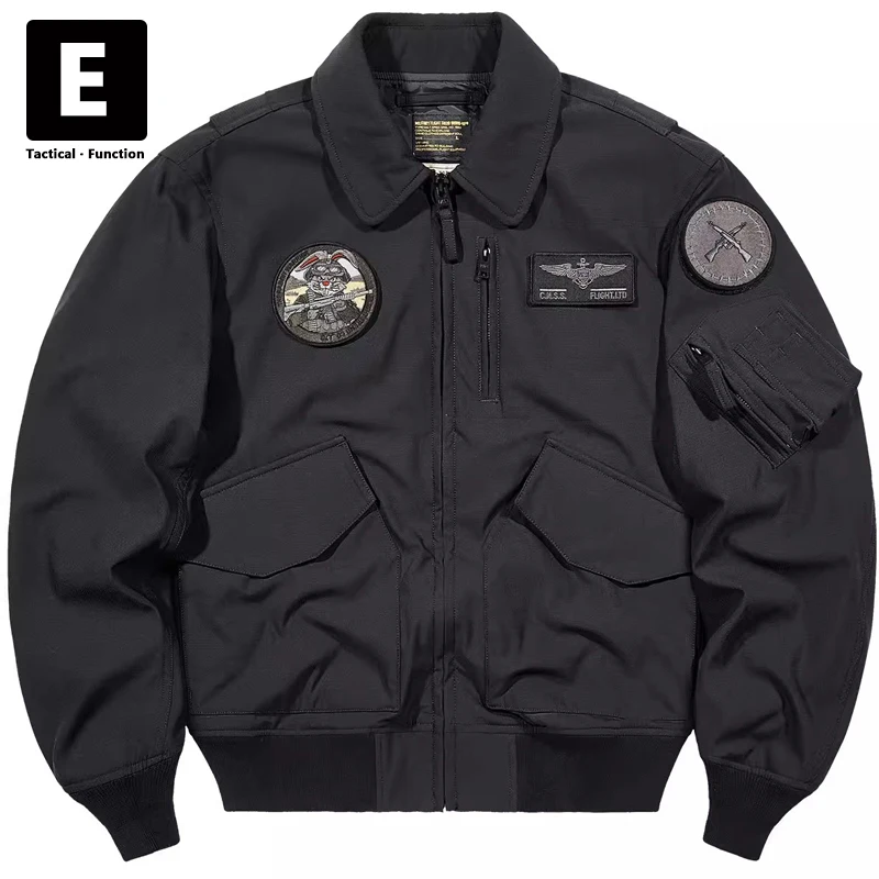 

Black Bomber Jackets Men Emblem Design Jacket Spring Autumn Techwear Coat Male Outdoor Outerwear Male Plus Size 4XL