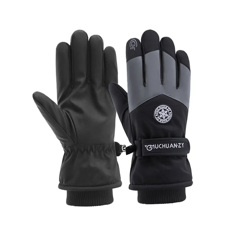 Wholesale Winter Ski Gloves Fleece-lined Thick Waterproof Gloves Outdoor Biking Mountain Climbing Non-Slip Gloves Warm Gloves