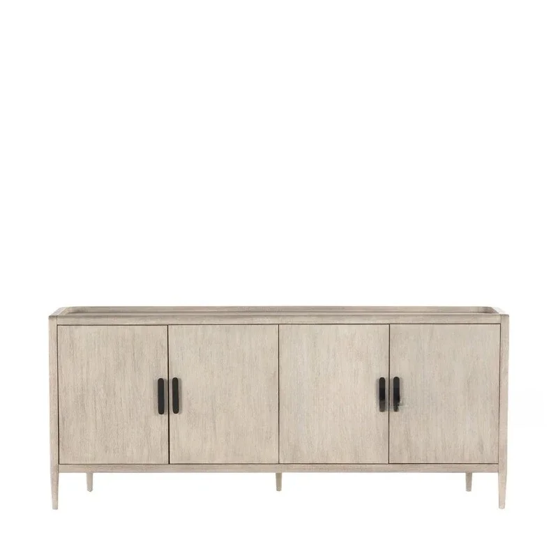 

Retro solid wood entrance French furniture storage dining side cabinet living room tea storage cabinet