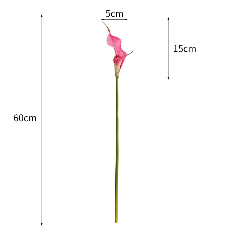 1 PCS Single Stem Real Touch Artificial EVA Calla Lily Wedding Party Home House Room Table Decoration Gift F1348