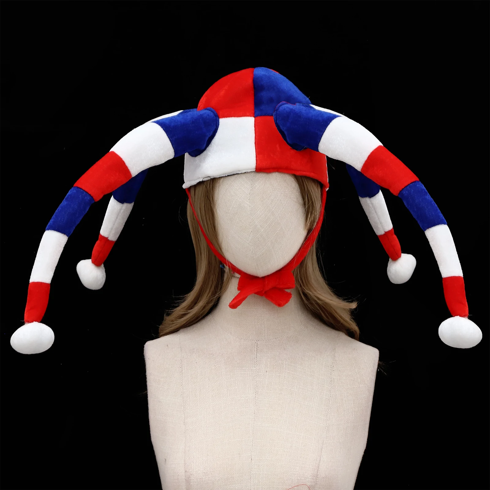

Carnival Soccer Hat Unisex Halloween Cosplay Costume Accessories Funny Clown Hat Cap with Bells Party Football Fans Cheer Props