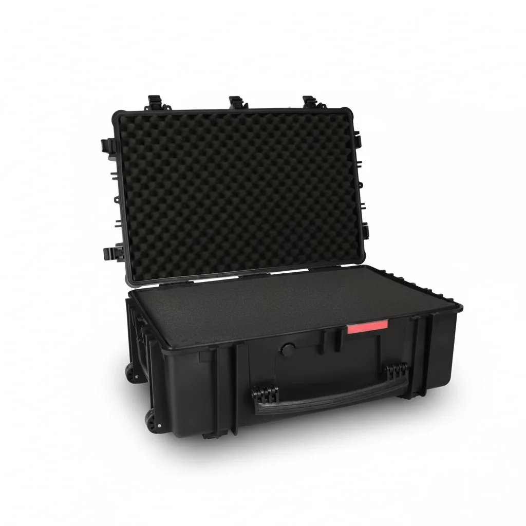 

Hard Shell Camera Case, IP67 Waterproof Wheeled Equipment Case, 30x19x11.7 in Padded Divider Case, Tough Shockproof Resin Case